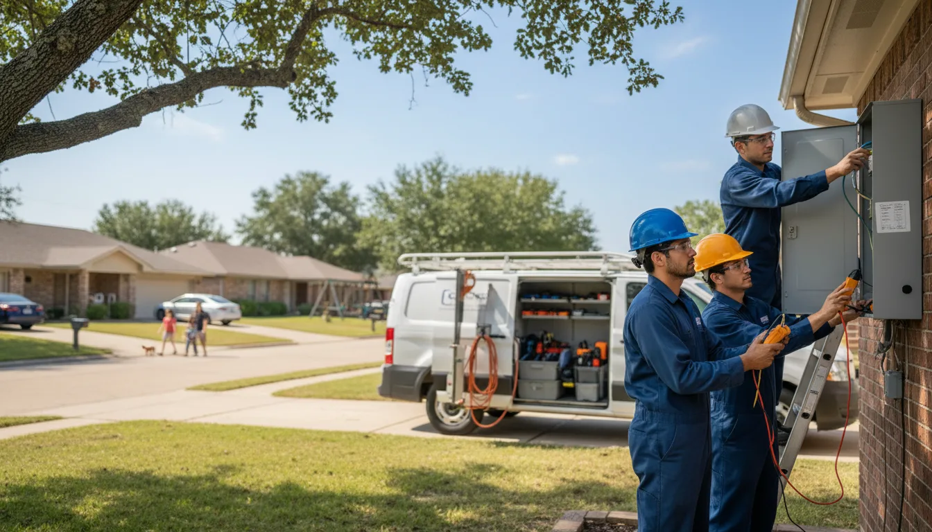 Certified electrician providing emergency electrical services in Porter, OK